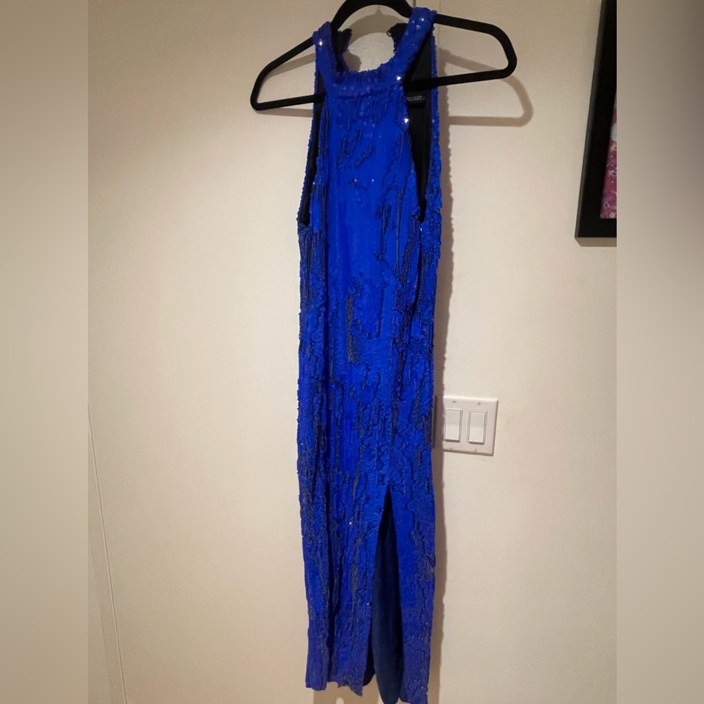 Blue sequin Zara dress